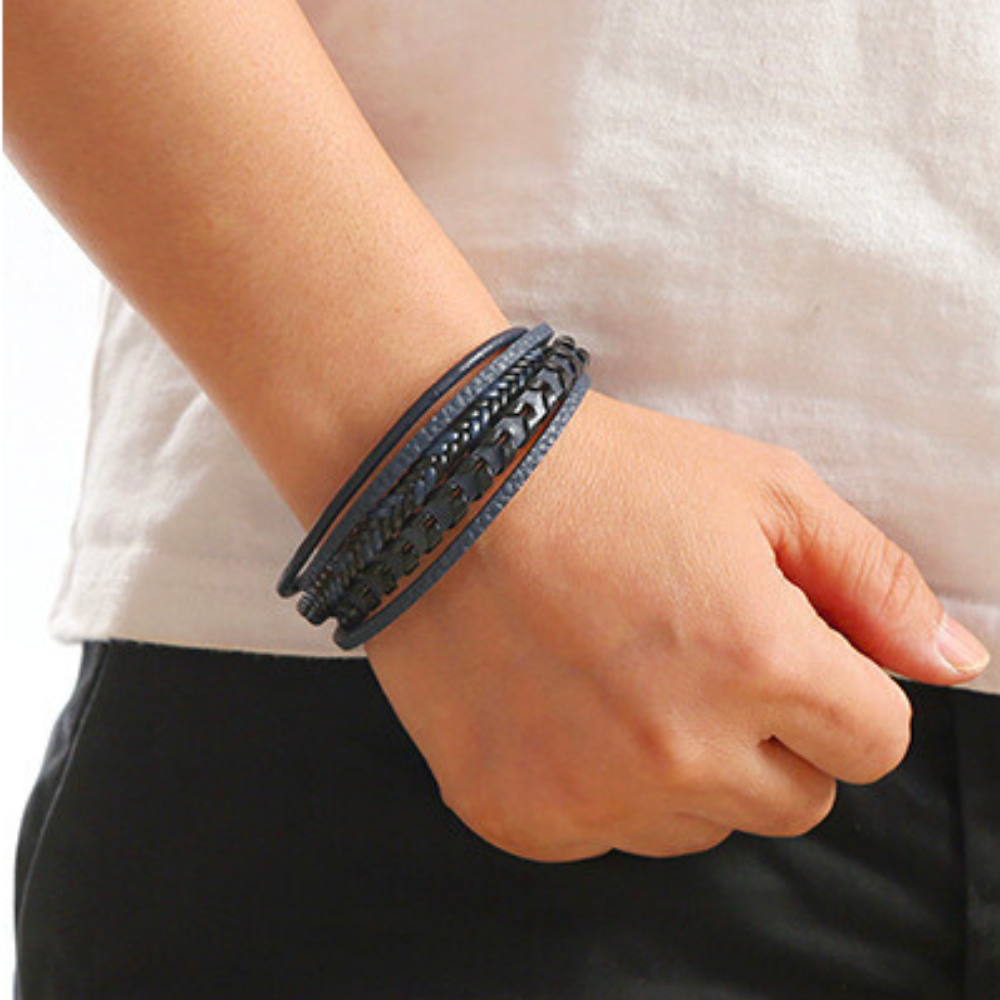 Lederen Herenarmband – robuust, stijlvol en tijdloos (1+1 GRATIS)