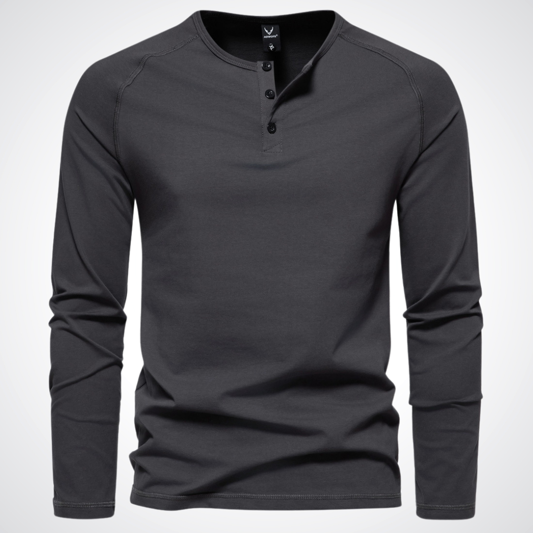 Beeckhoven™ | Casual Henley Shirt Met Lange Mouwen
