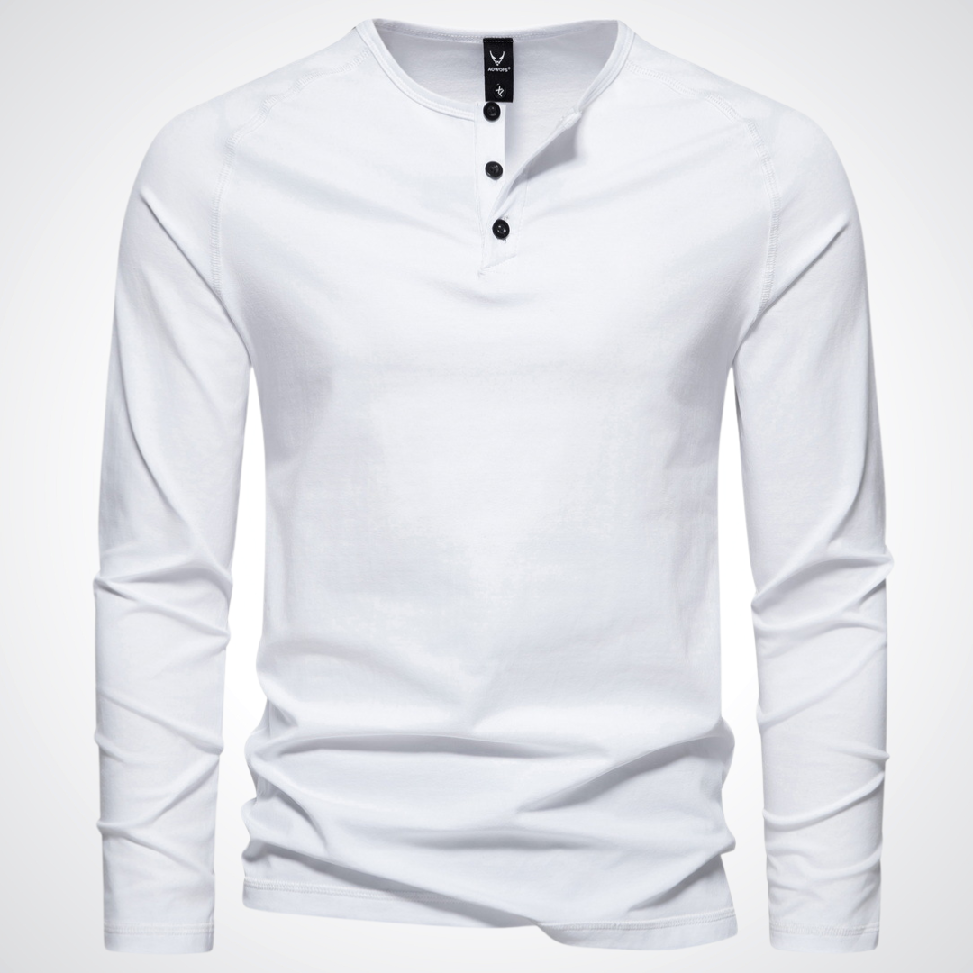 Beeckhoven™ | Casual Henley Shirt Met Lange Mouwen
