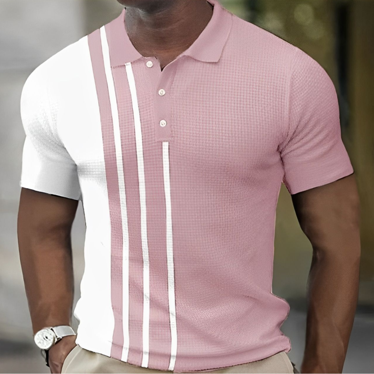 Beeckhoven ™ | Heren Poloshirt met Stijlvolle Strepen – Slim Fit