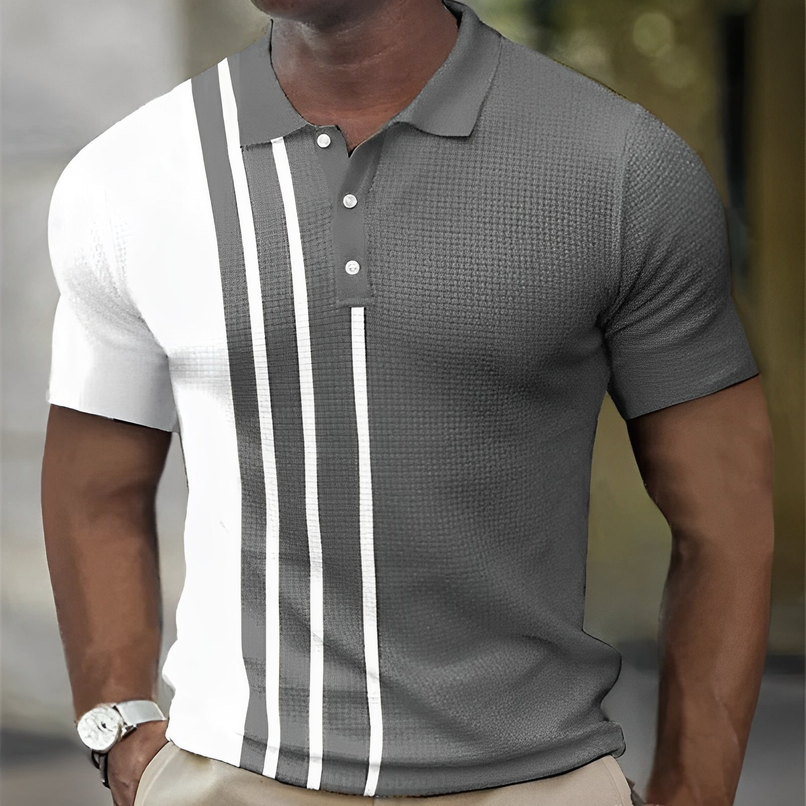 Beeckhoven ™ | Heren Poloshirt met Stijlvolle Strepen – Slim Fit
