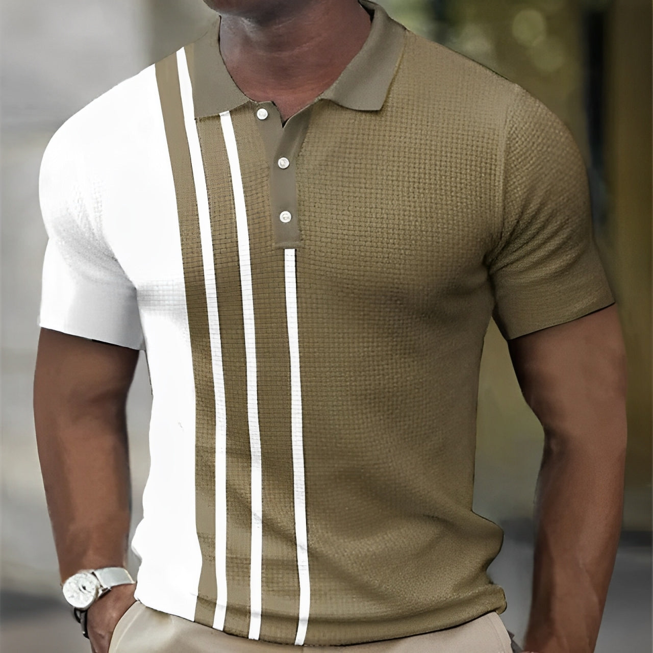 Beeckhoven ™ | Heren Poloshirt met Stijlvolle Strepen – Slim Fit