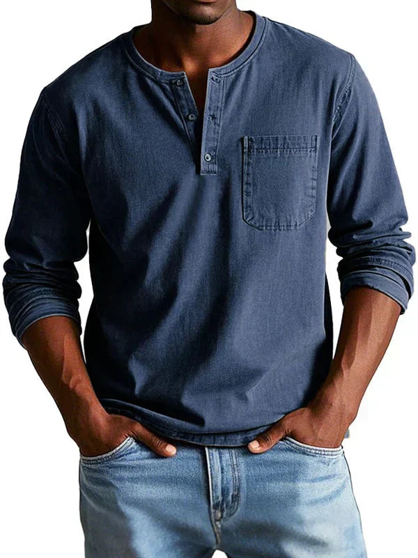 Beeckhoven™ | Casual Henleyshirt met Lange Mouwen