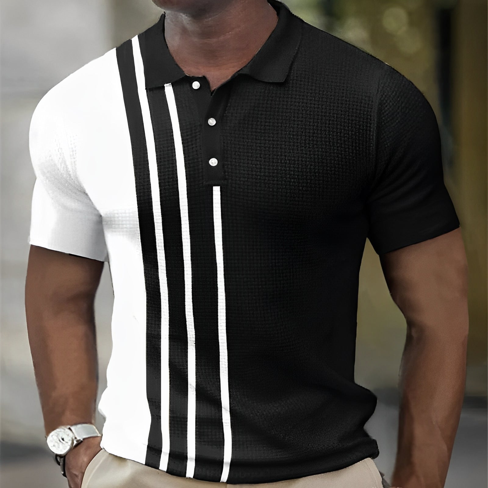 Beeckhoven ™ | Heren Poloshirt met Stijlvolle Strepen – Slim Fit