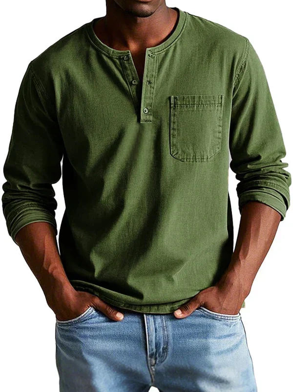 Beeckhoven™ | Casual Henleyshirt met Lange Mouwen