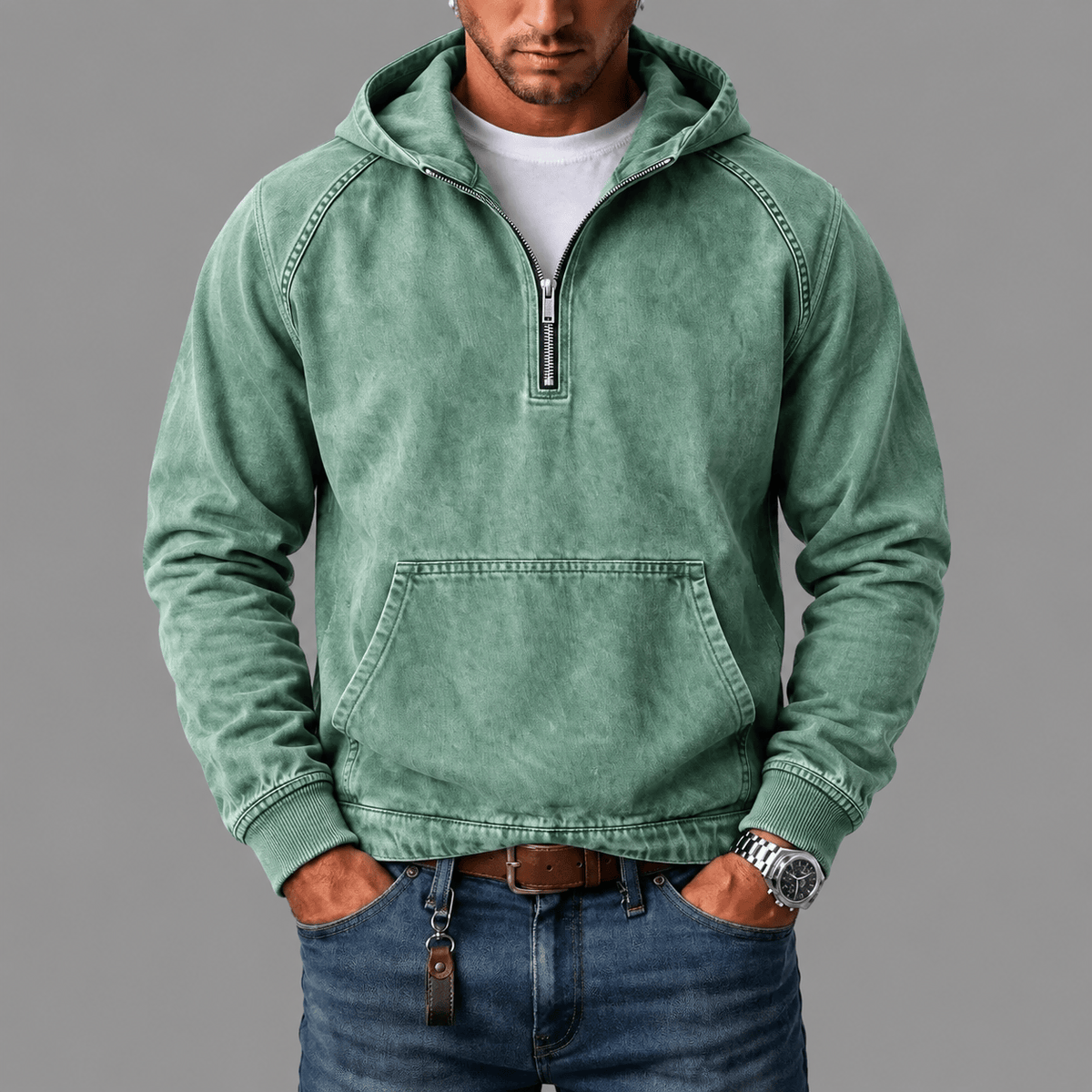 Beeckhoven™ | Vintage Heren Shirt Met Capuchon
