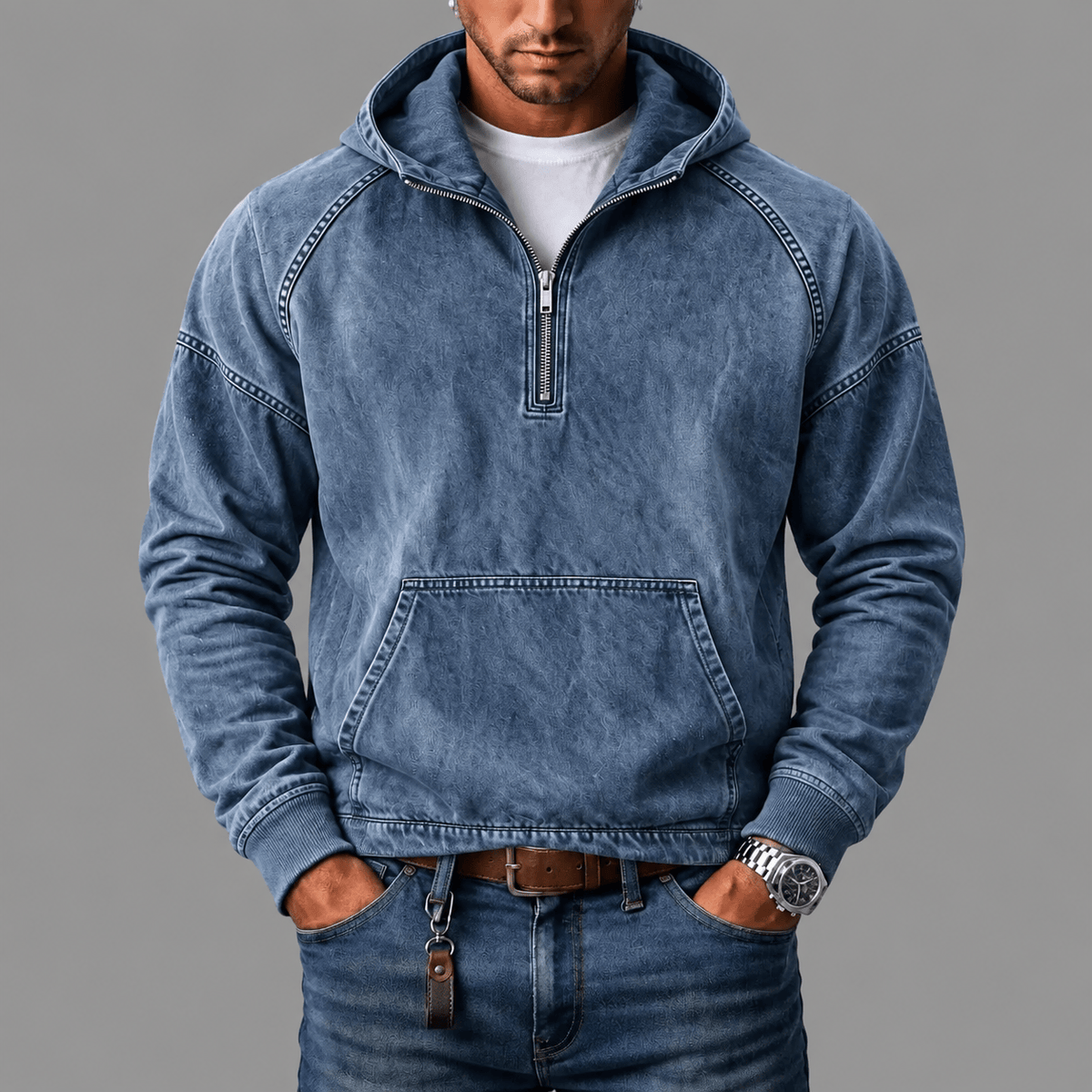 Beeckhoven™ | Vintage Heren Shirt Met Capuchon