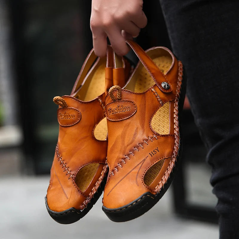 Beeckhoven™ | Klassieke Lederen Heren Sandalen