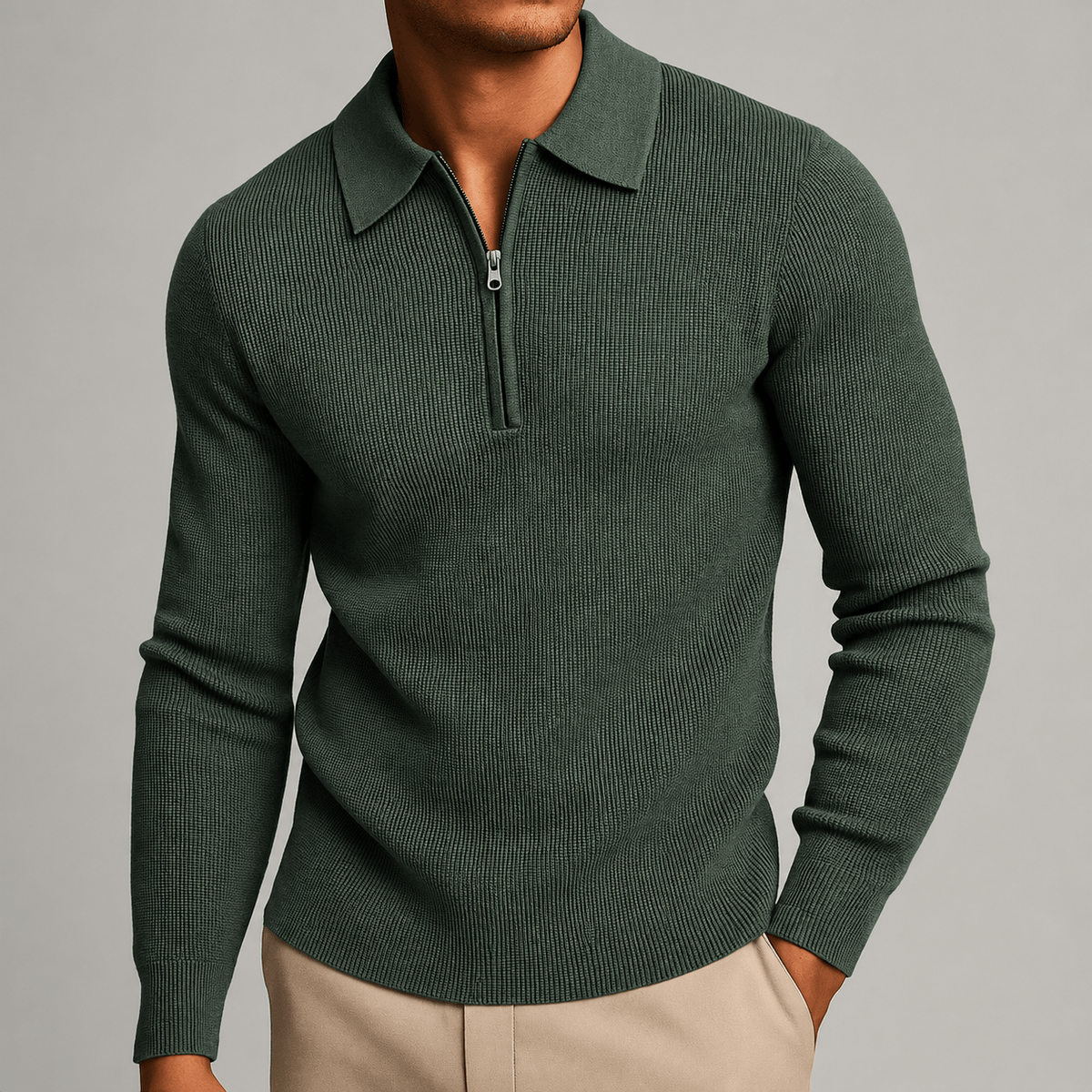 Beeckhoven™ | Premium Gebreide Polo Met Lange Mouwen