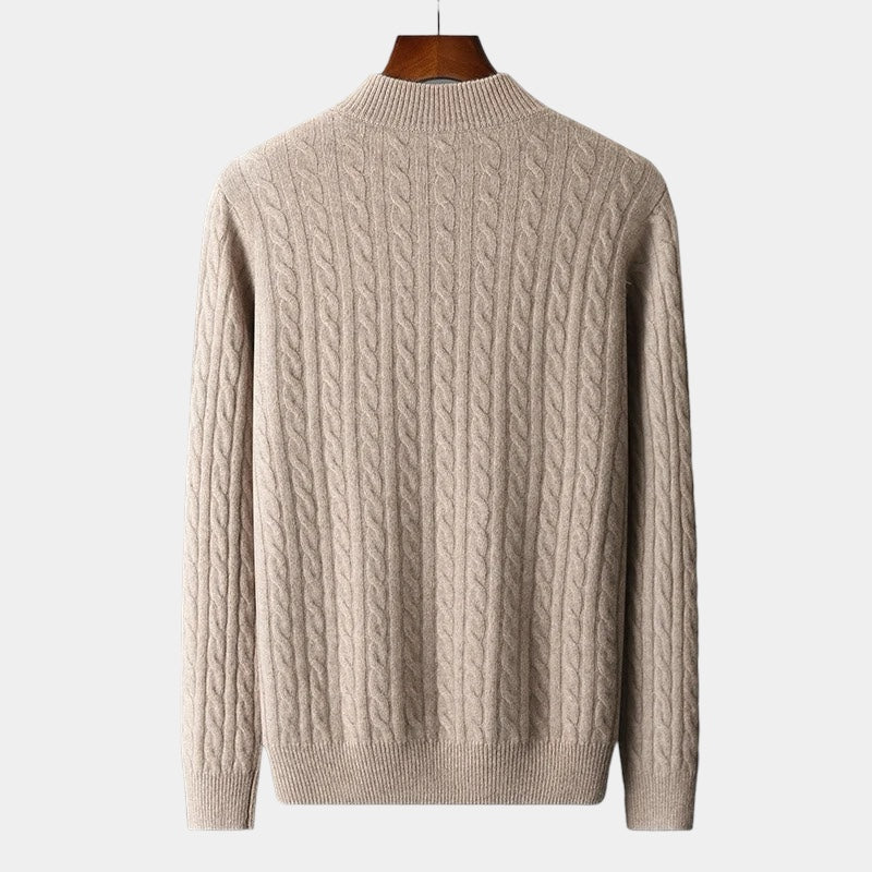 Wol Gebreide Kwart-Zip Sweater