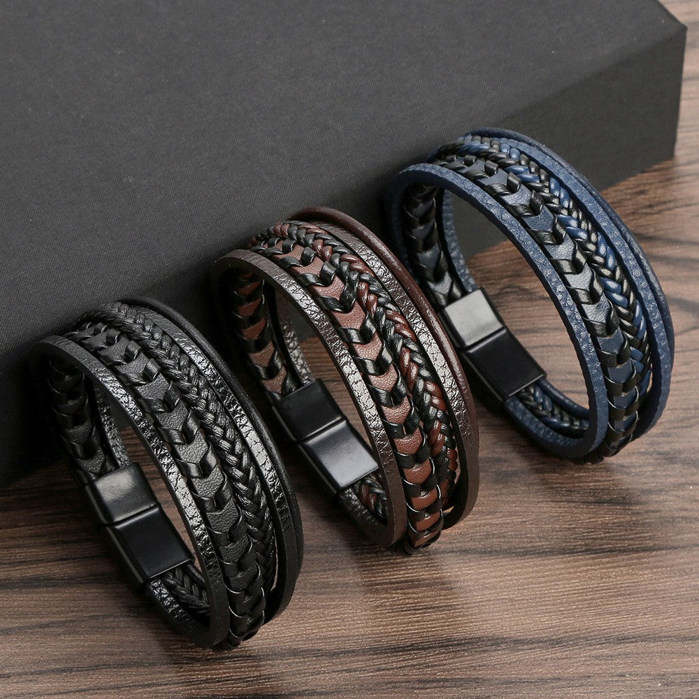 Lederen Herenarmband – robuust, stijlvol en tijdloos (1+1 GRATIS)
