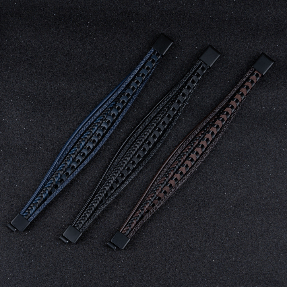 Lederen Herenarmband – robuust, stijlvol en tijdloos (1+1 GRATIS)