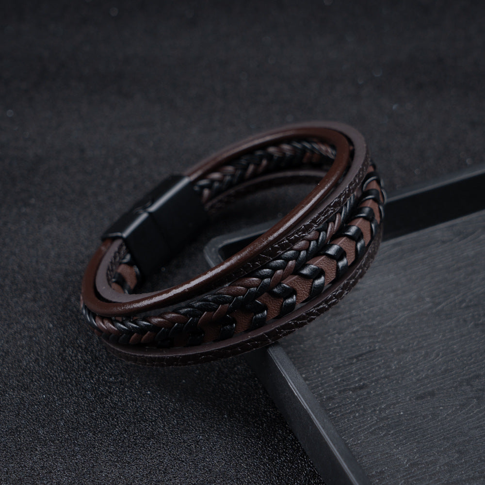 Lederen Herenarmband – robuust, stijlvol en tijdloos (1+1 GRATIS)