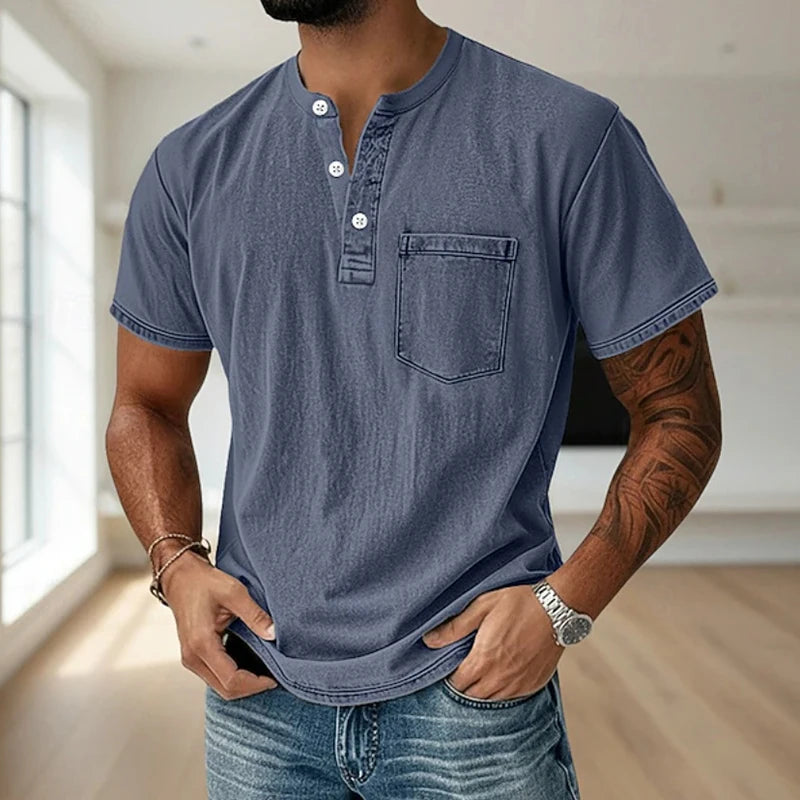 Beeckhoven™ | Vintage Mannen Shirt Met Borstzakje