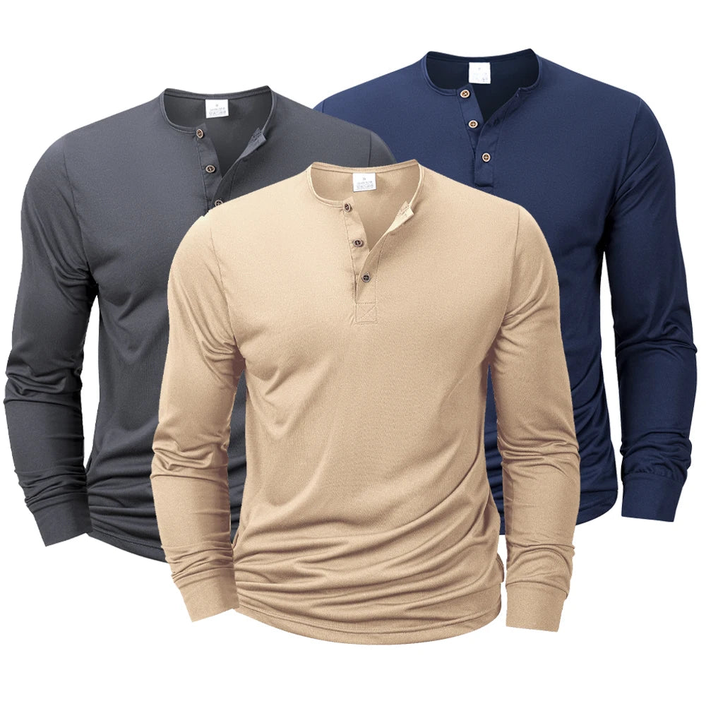 Beeckhoven™ | Heren T-shirt Met Henley Hals