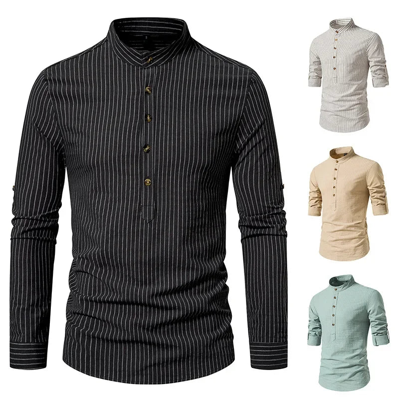 Beeckhoven™ | Casual Gestreept Shirt Met Knopen