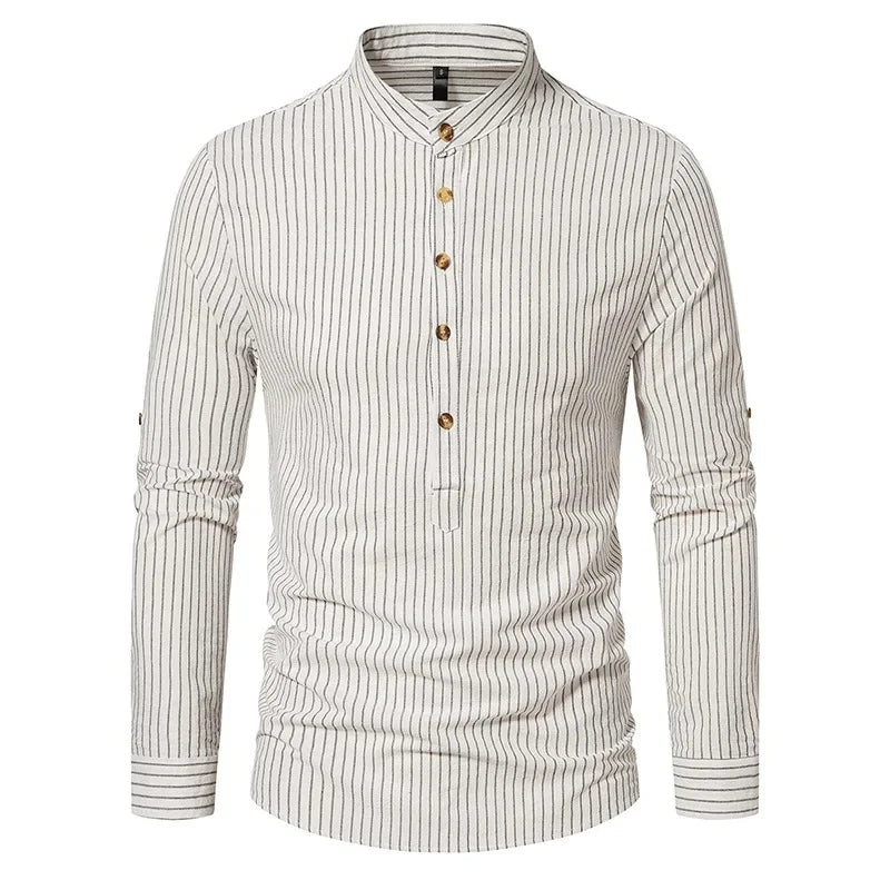 Beeckhoven™ | Casual Gestreept Shirt Met Knopen
