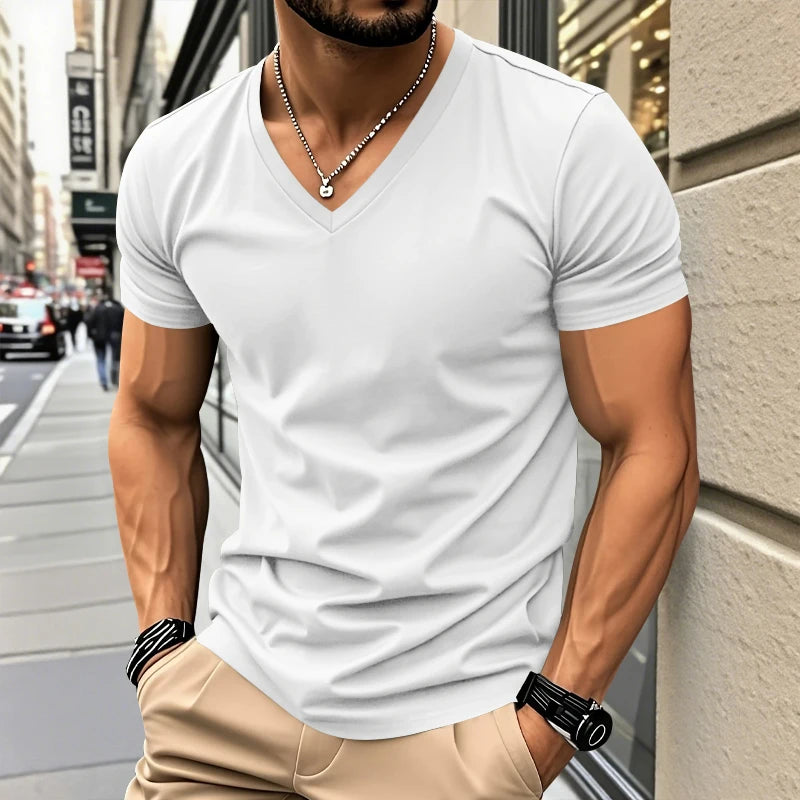 Beeckhoven™ | Modern V-Hals Zomer T-Shirt