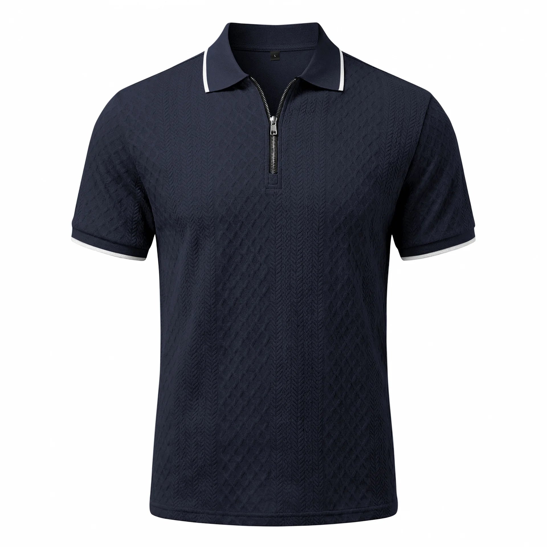 Beeckhoven™ | Heren Textuurpolo Met Rits