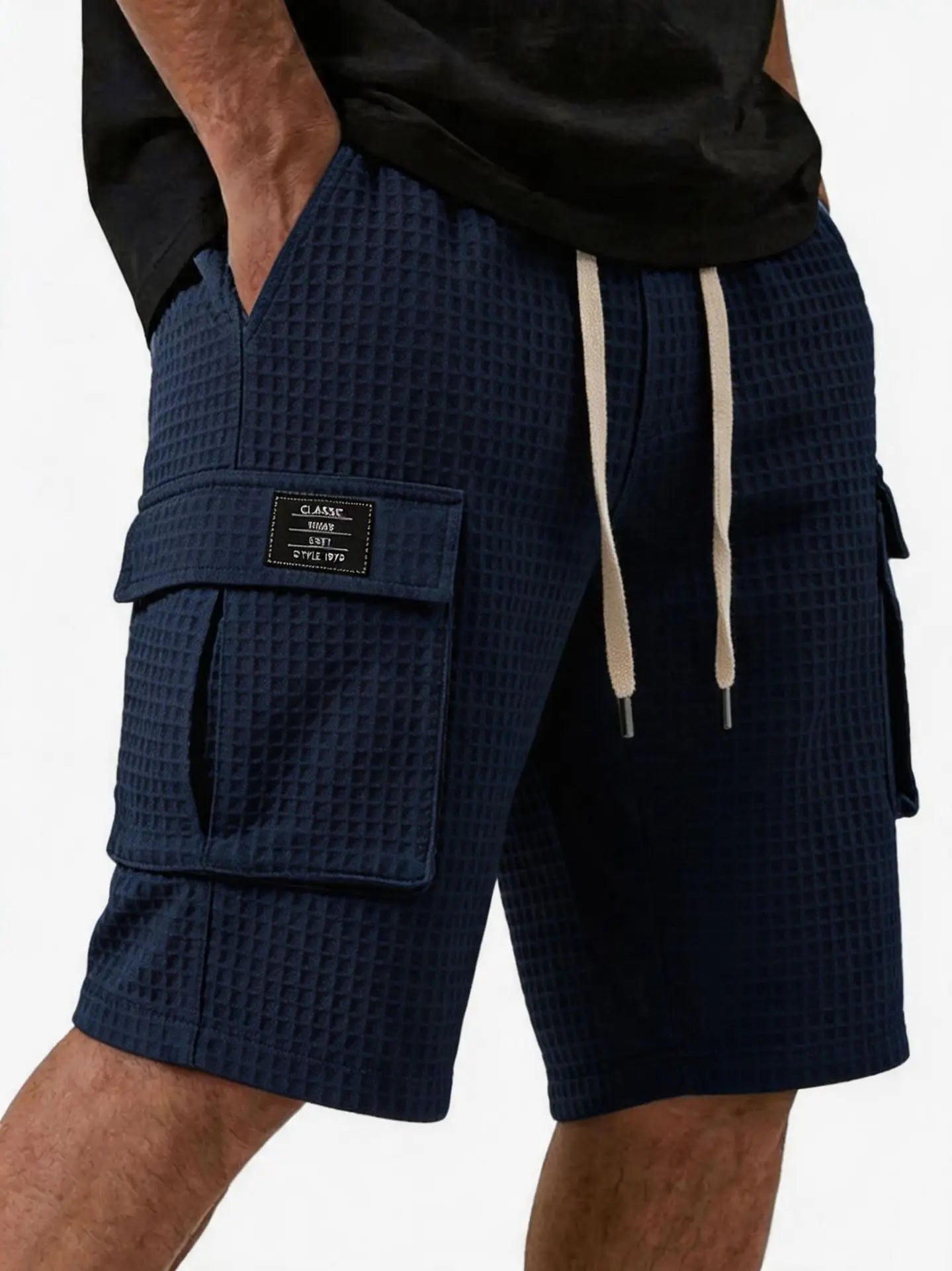 Beeckhoven™ | Casual Short Met Wafelpatroon