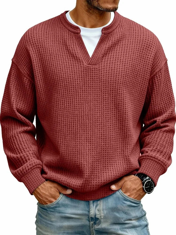 Beeckhoven™ | Casual V-Hals Shirt Met Lange Mouwen