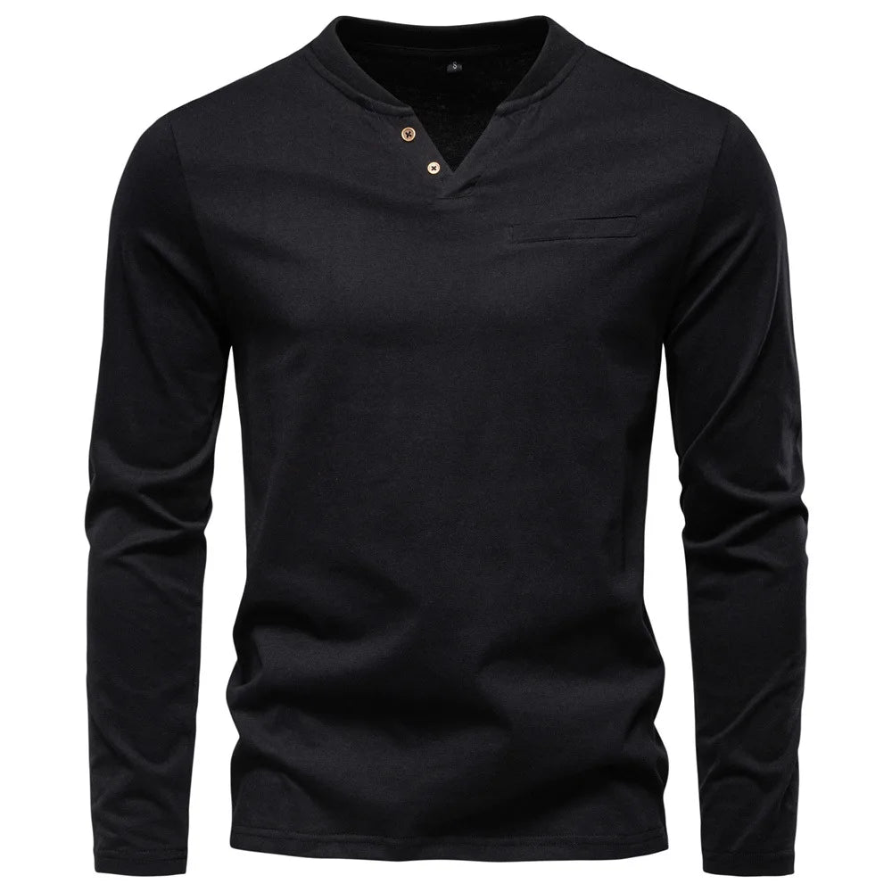 Beeckhoven™ | Henley T-Shirt Met Lange Mouwen
