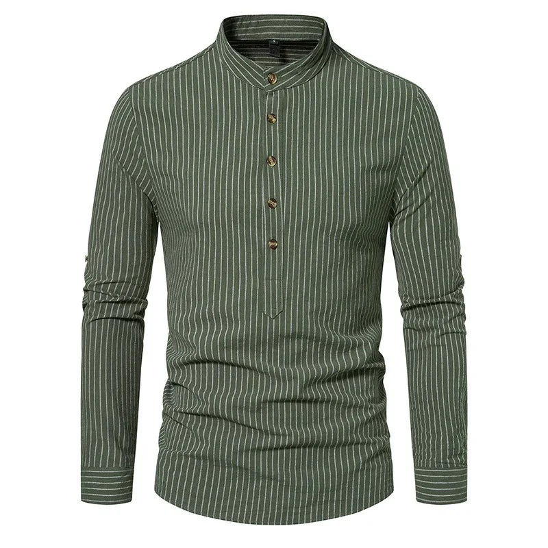 Beeckhoven™ | Casual Gestreept Shirt Met Knopen