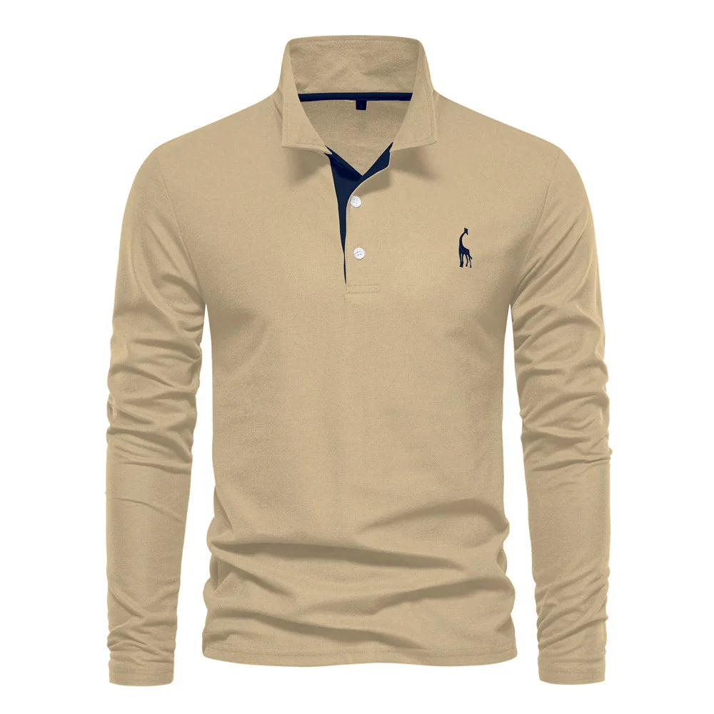 Beeckhoven™ | Casual Mannen Poloshirt Met Lange Mouwen