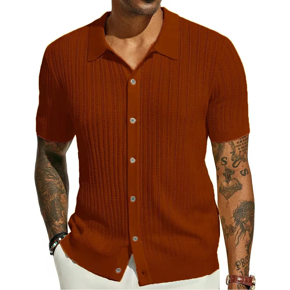 Beeckhoven™ | Luchtig Gebreid Zomershirt Met Knopen