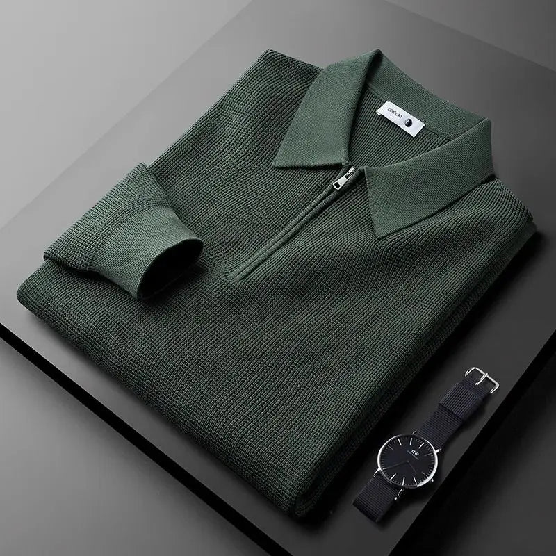 Beeckhoven™ | Premium Gebreide Polo Met Lange Mouwen