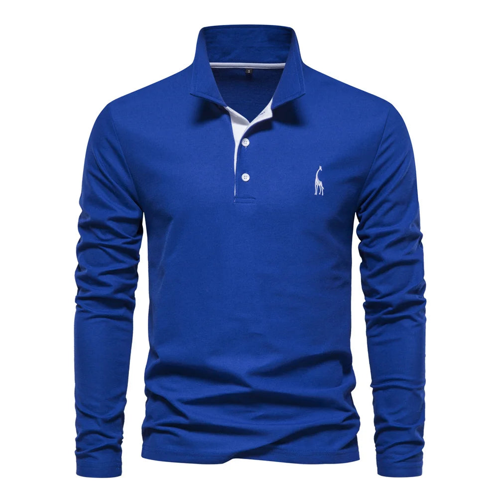 Beeckhoven™ | Casual Mannen Poloshirt Met Lange Mouwen