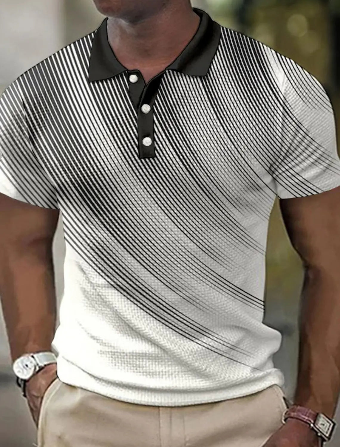 Beeckhoven™ | Casual Poloshirt Met Lijnpatroon