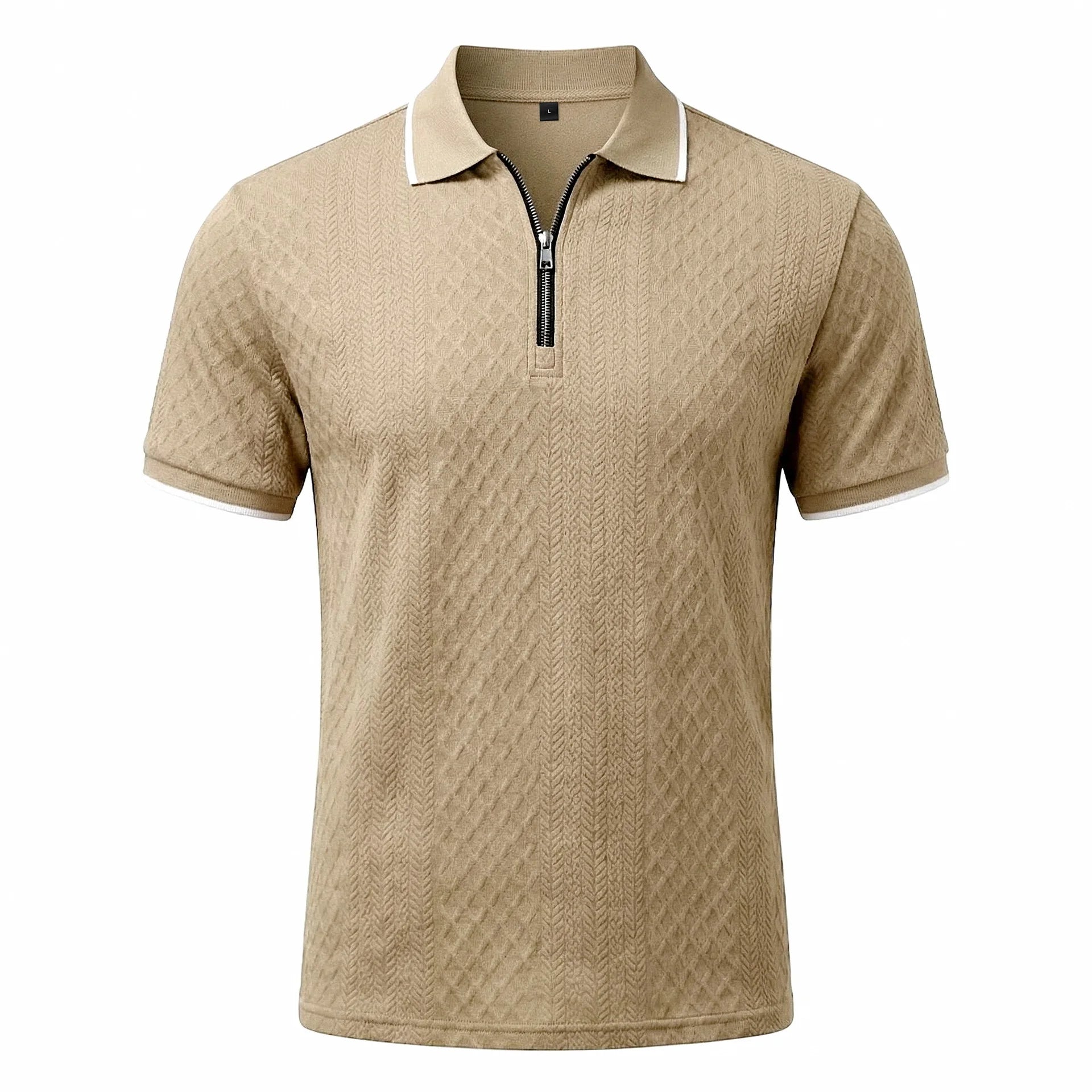 Beeckhoven™ | Heren Textuurpolo Met Rits
