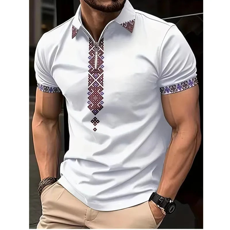Beeckhoven™ | Heren Polo Met Etnische Stijl