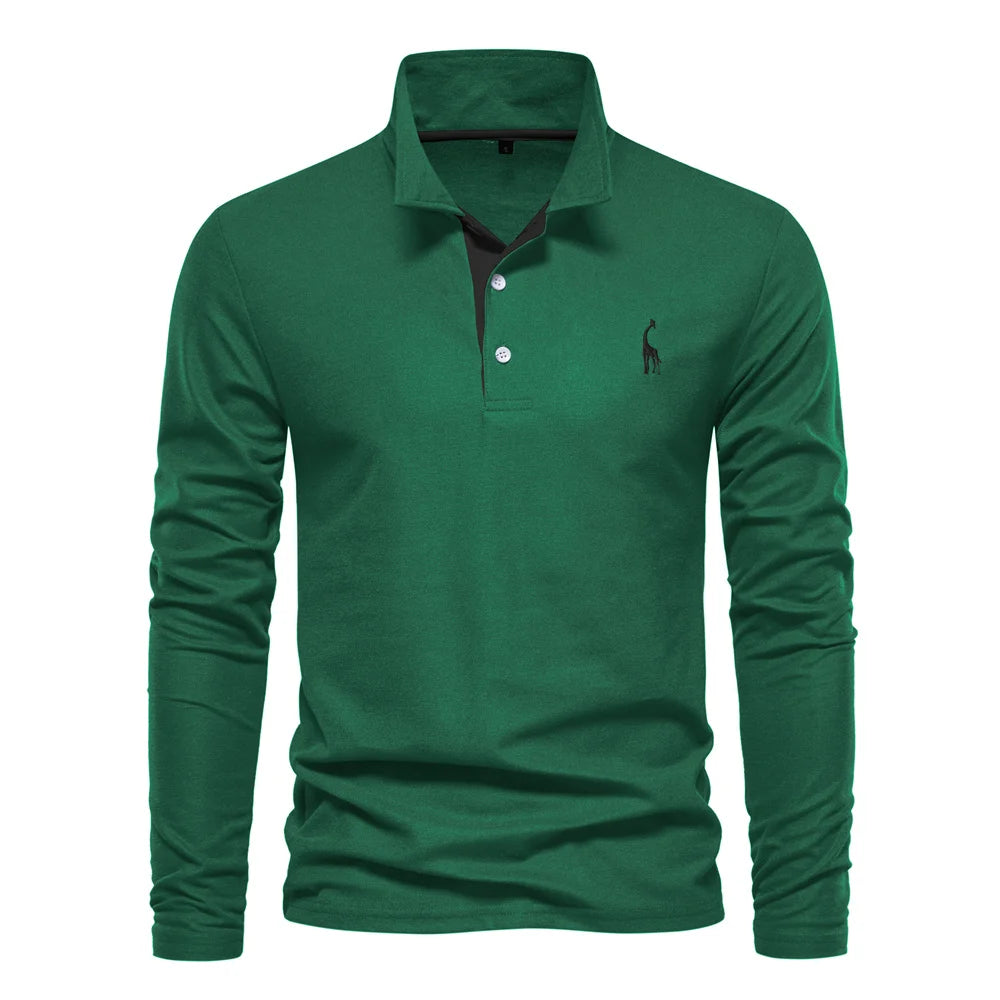 Beeckhoven™ | Casual Mannen Poloshirt Met Lange Mouwen