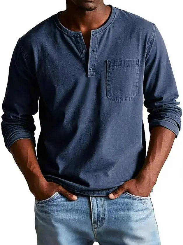 Beeckhoven™ | Heren Casual Henley Longsleeve
