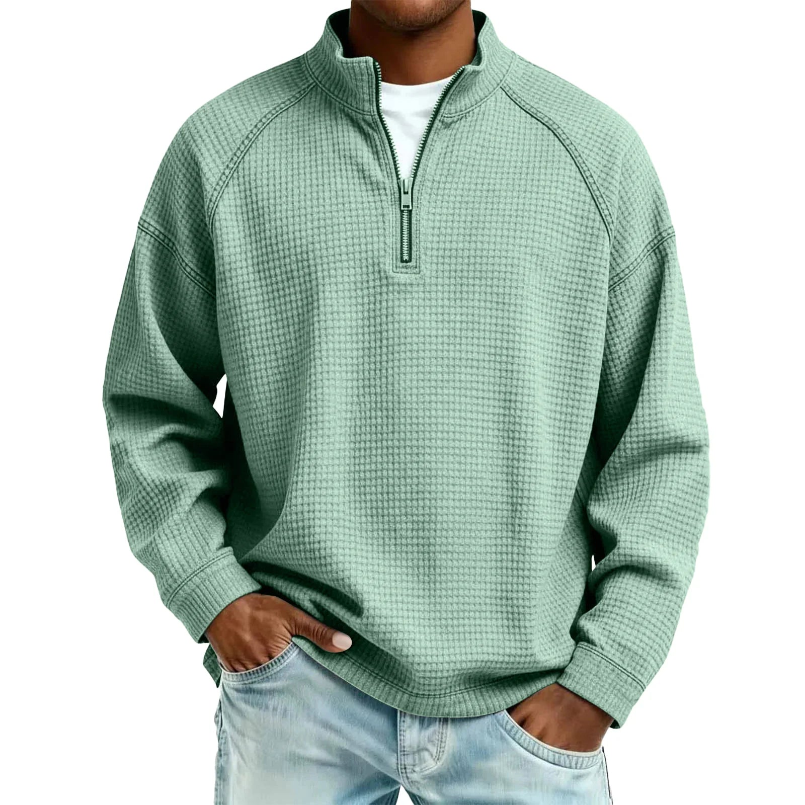 Beeckhoven™ | Wafelgebreid Mannen Sweatshirt