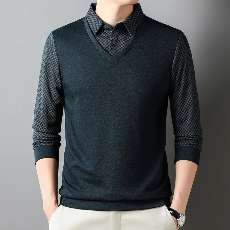 Beeckhoven™ | 2-in-1 Geruite Pullover Met Overhemdkraag