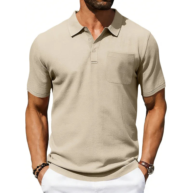 Beeckhoven™ | Linnen Heren Poloshirt met Korte Mouwen