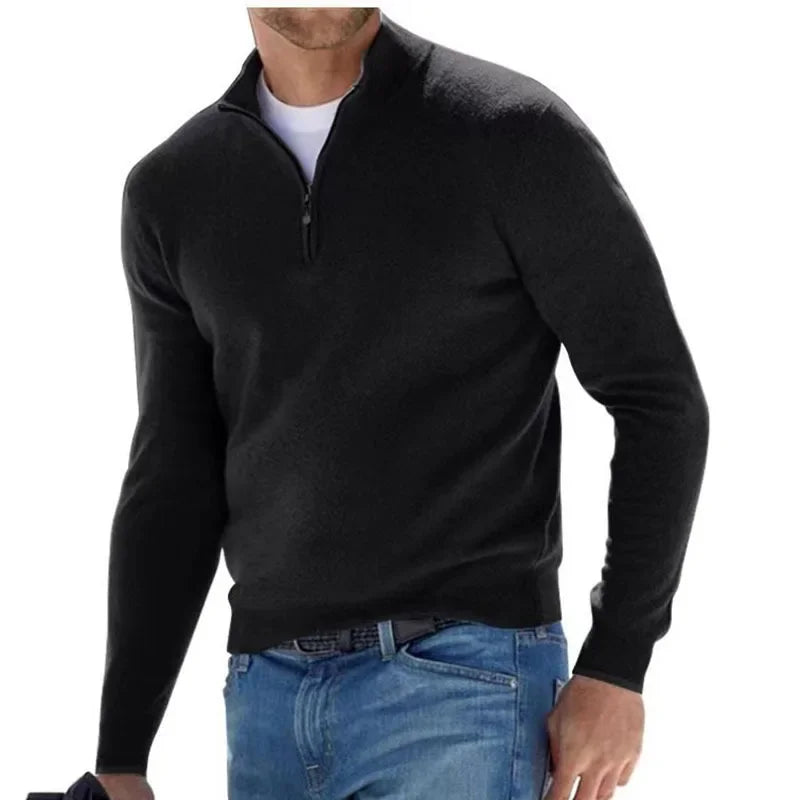 Beeckhoven™ | Casual Heren Trui Met Halve Rits