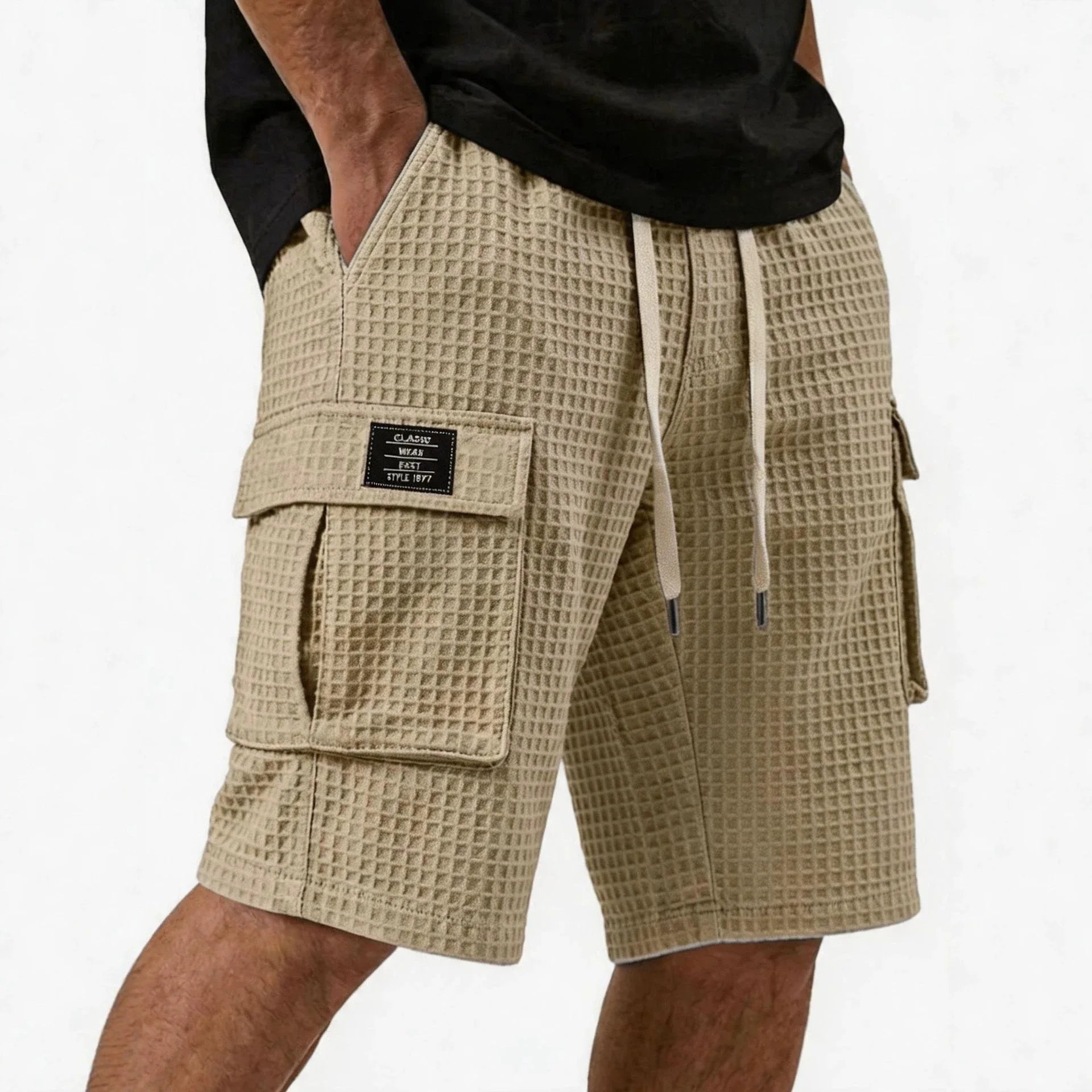 Beeckhoven™ | Casual Short Met Wafelpatroon