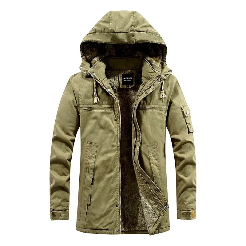 Beeckhoven™ | Warme Fleece-Gevoerde Herenjas met Capuchon