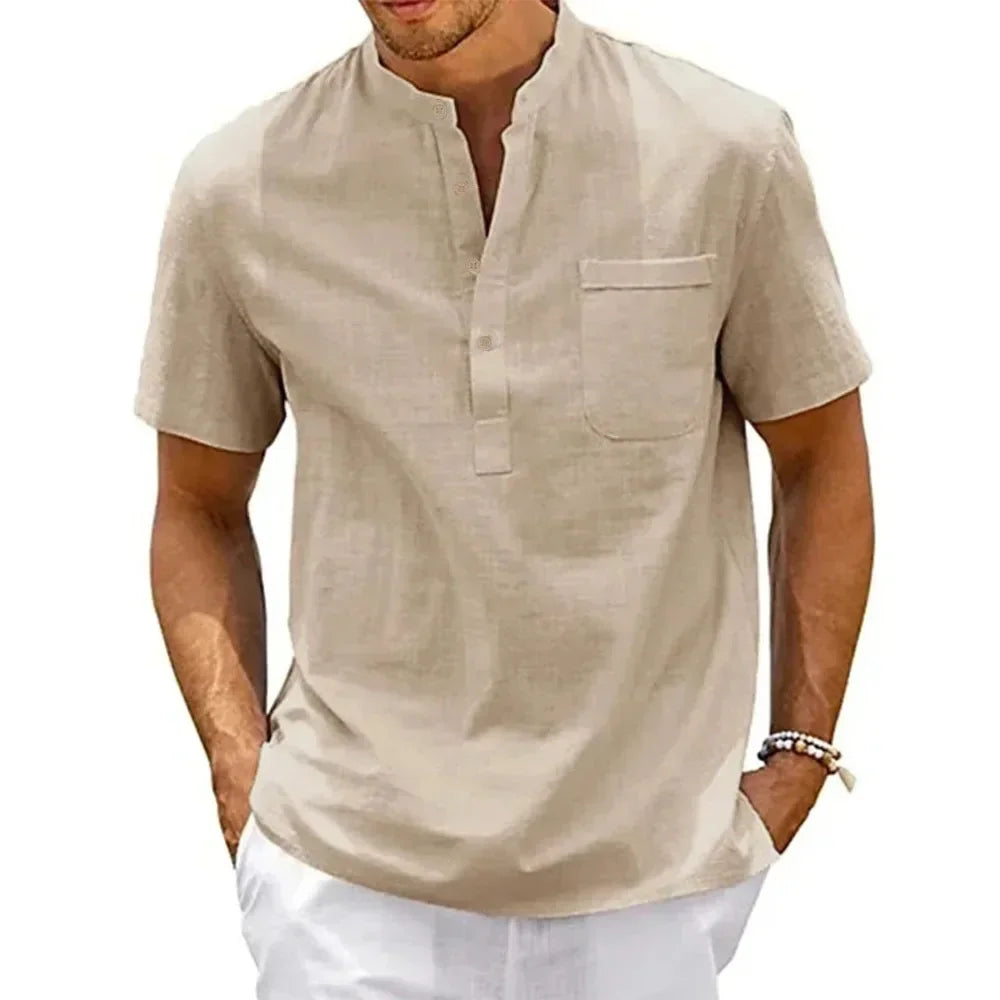 Beeckhoven™ | Vintage Mannen Shirt Met Borstzakje