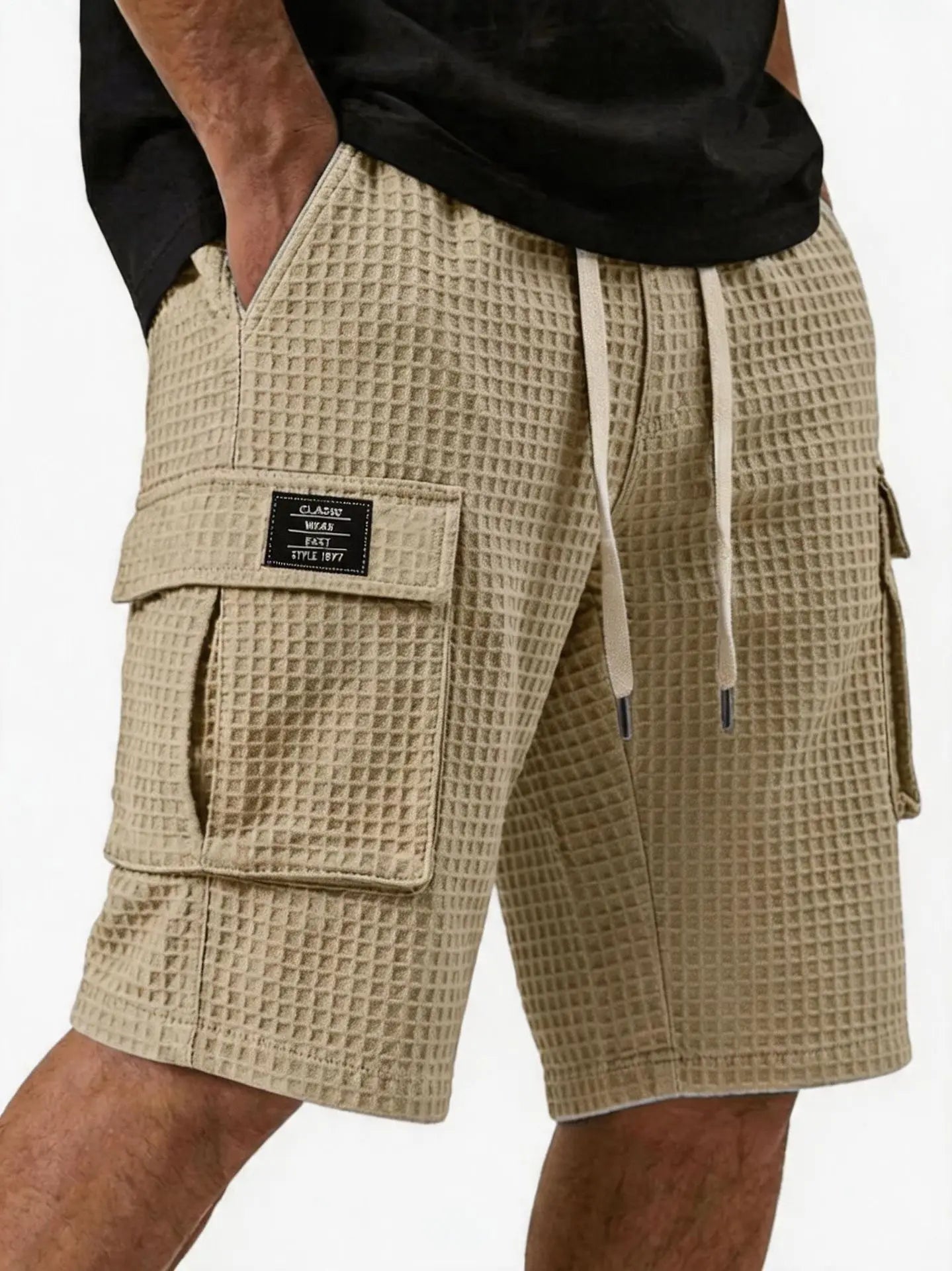 Beeckhoven™ | Casual Short Met Wafelpatroon