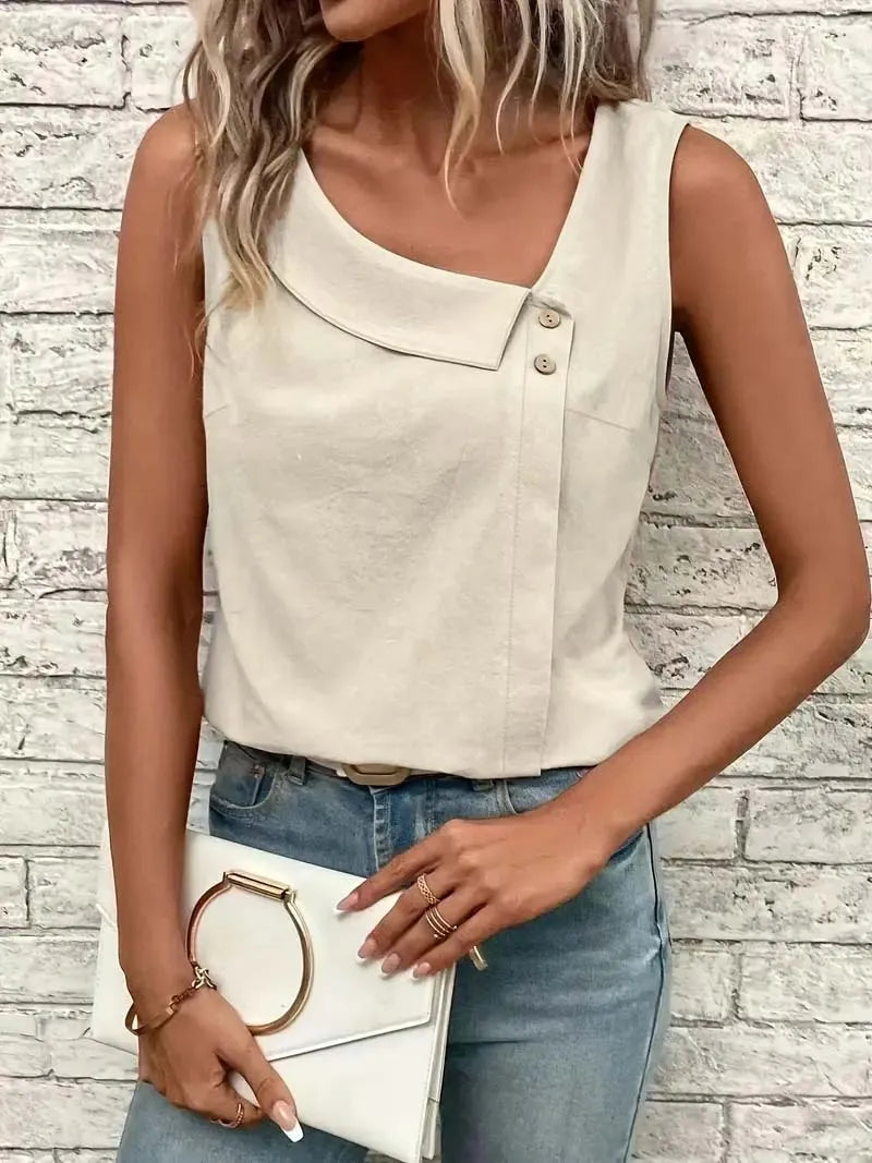 Beeckhoven™ | Casual Zomertopje Met Knoopdesign