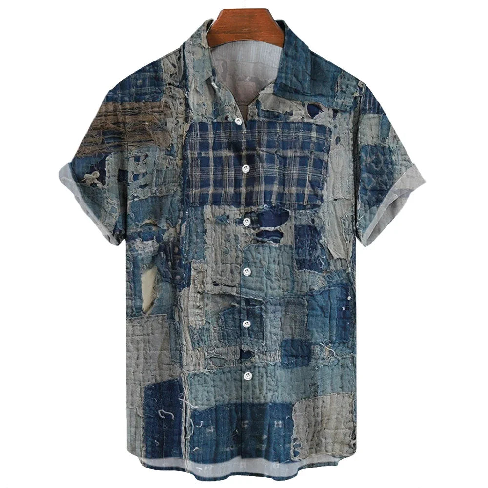Beeckhoven ™ | Geometrisch patchwork shirt
