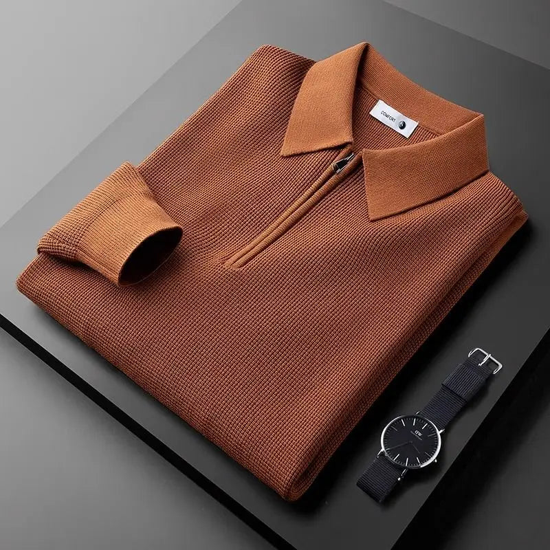 Beeckhoven™ | Premium Gebreide Polo Met Lange Mouwen