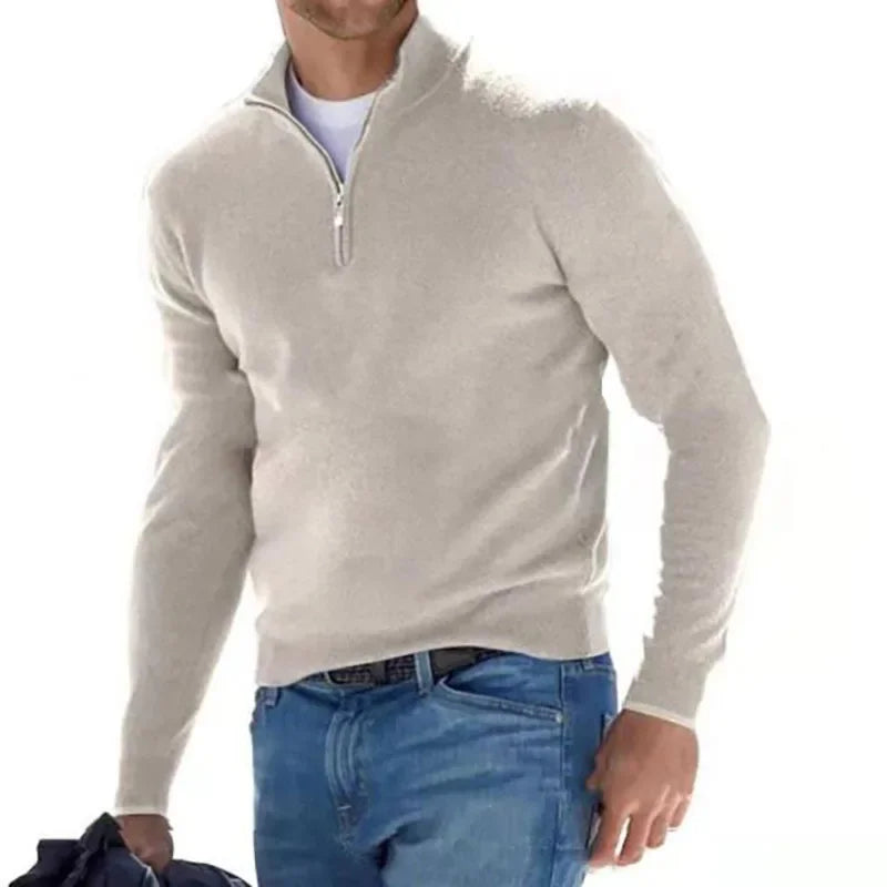 Beeckhoven™ | Casual Heren Trui Met Halve Rits