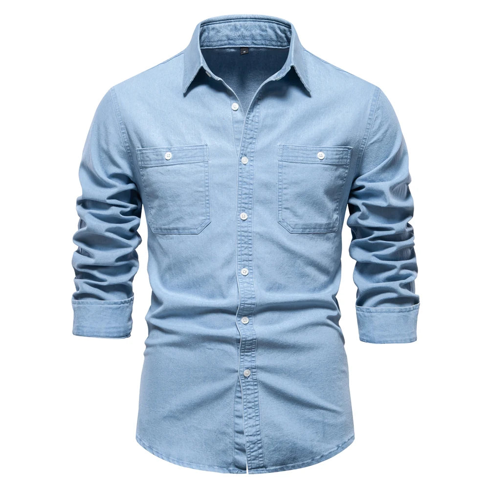 Beeckhoven™ | Hoogwaardig Denim Heren Overhemd