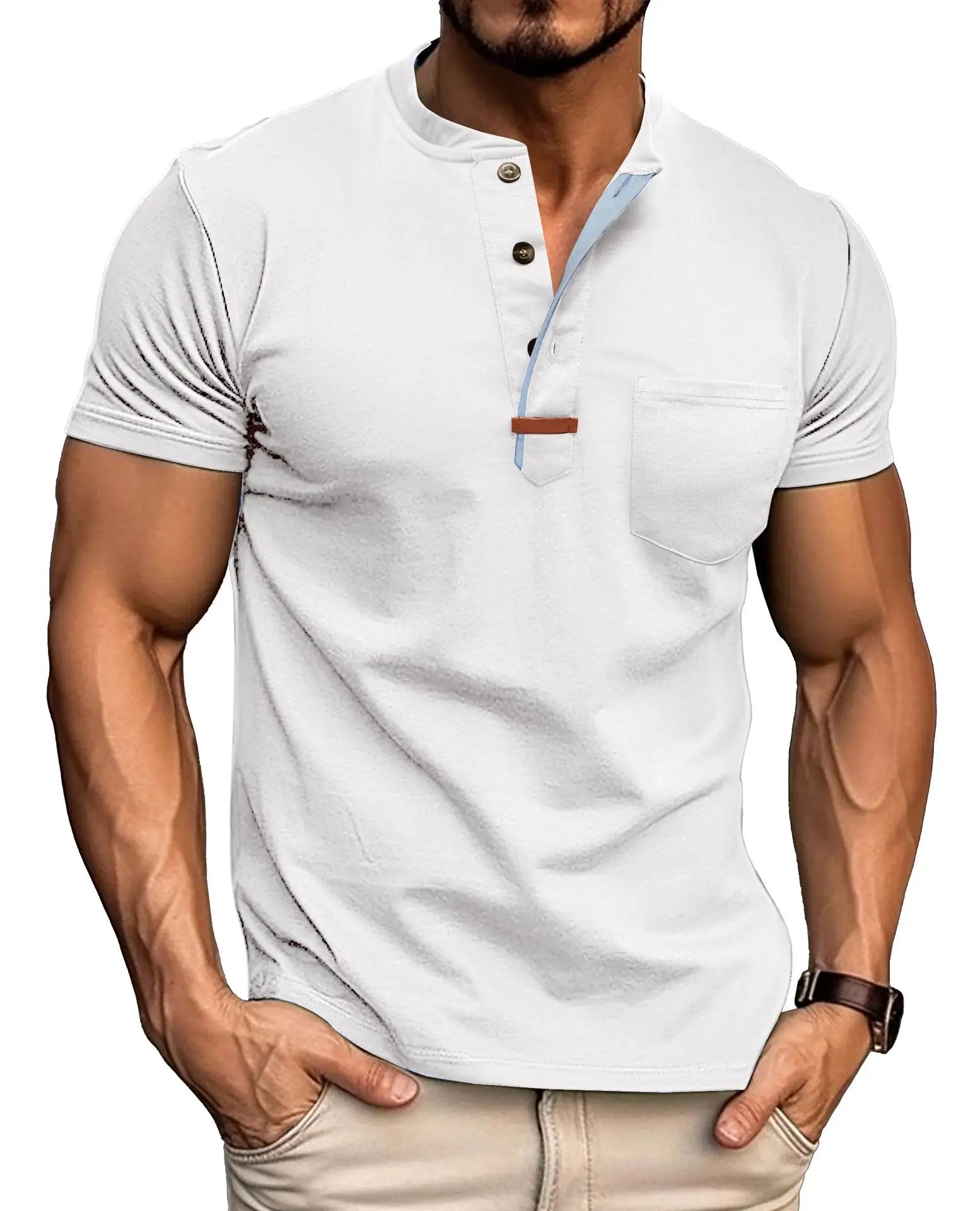 Beeckhoven™ | Klassiek Heren Shirt met Henley Kraag